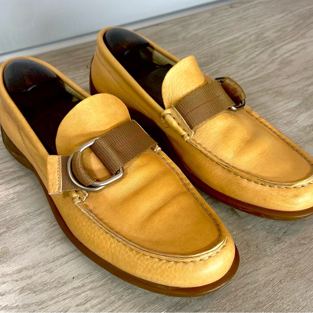 COACH Calder Leather Loafer Driving Moccasin size 10.5 D. Made in Italy EUC